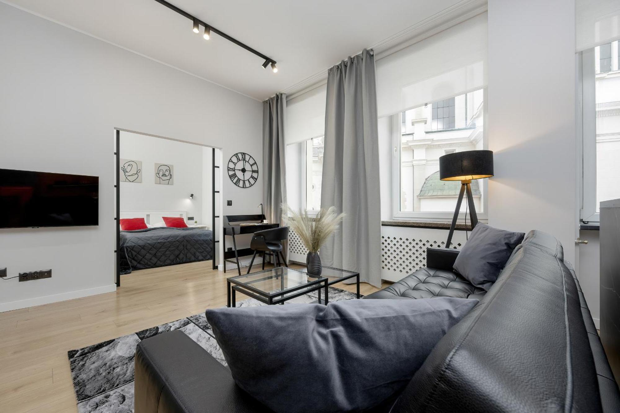 Exclusive Grey And Red Apartment In Warsaw Center By Noclegi Renters Varsóvia Exterior foto