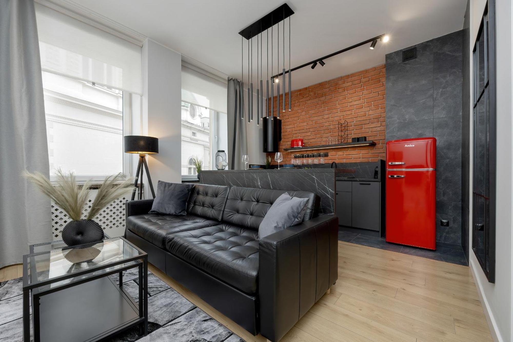 Exclusive Grey And Red Apartment In Warsaw Center By Noclegi Renters Varsóvia Exterior foto
